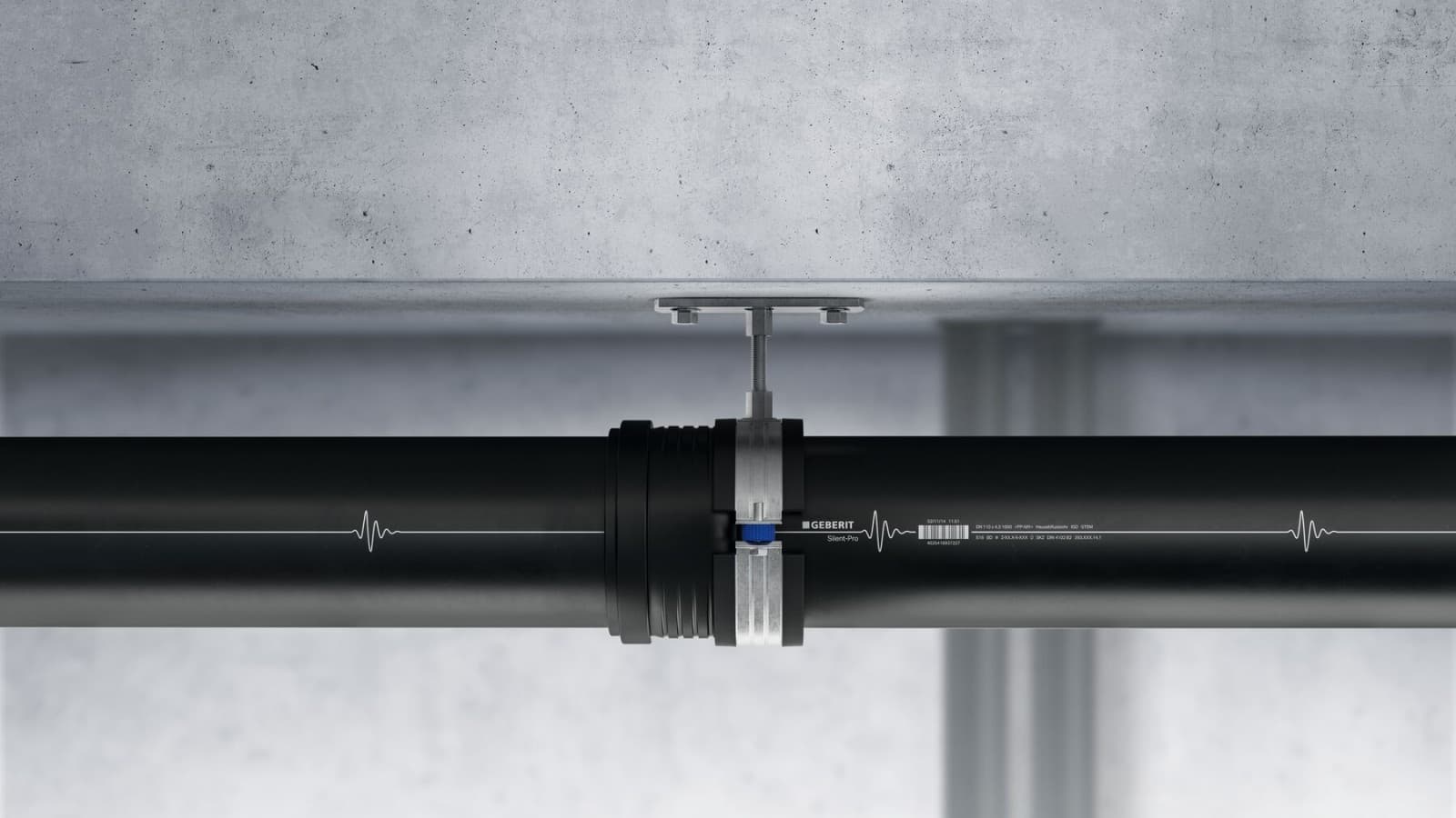Poprečni presjek stambene zgrade s Geberit sustavima odvodnje Poprečni presjek stambene zgrade s Geberit sustavima odvodnje